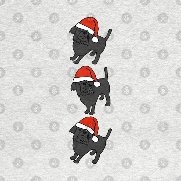 Christmas Santa Dogs Line Dancing by ellenhenryart